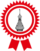 Award ribbon with a minaret in the middle
