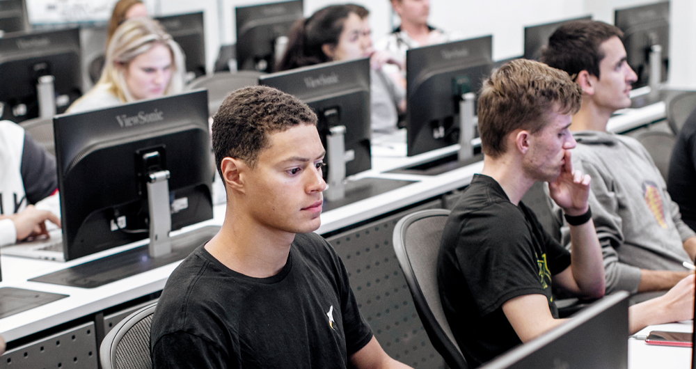 Students in a computer lab