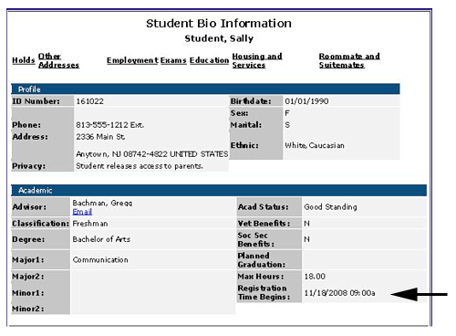Student Bio S2009