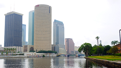 Hillsborough River and downtown buildings