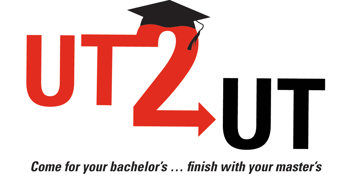 UT2UT Come for your bachelor's... finish with your master's Logo