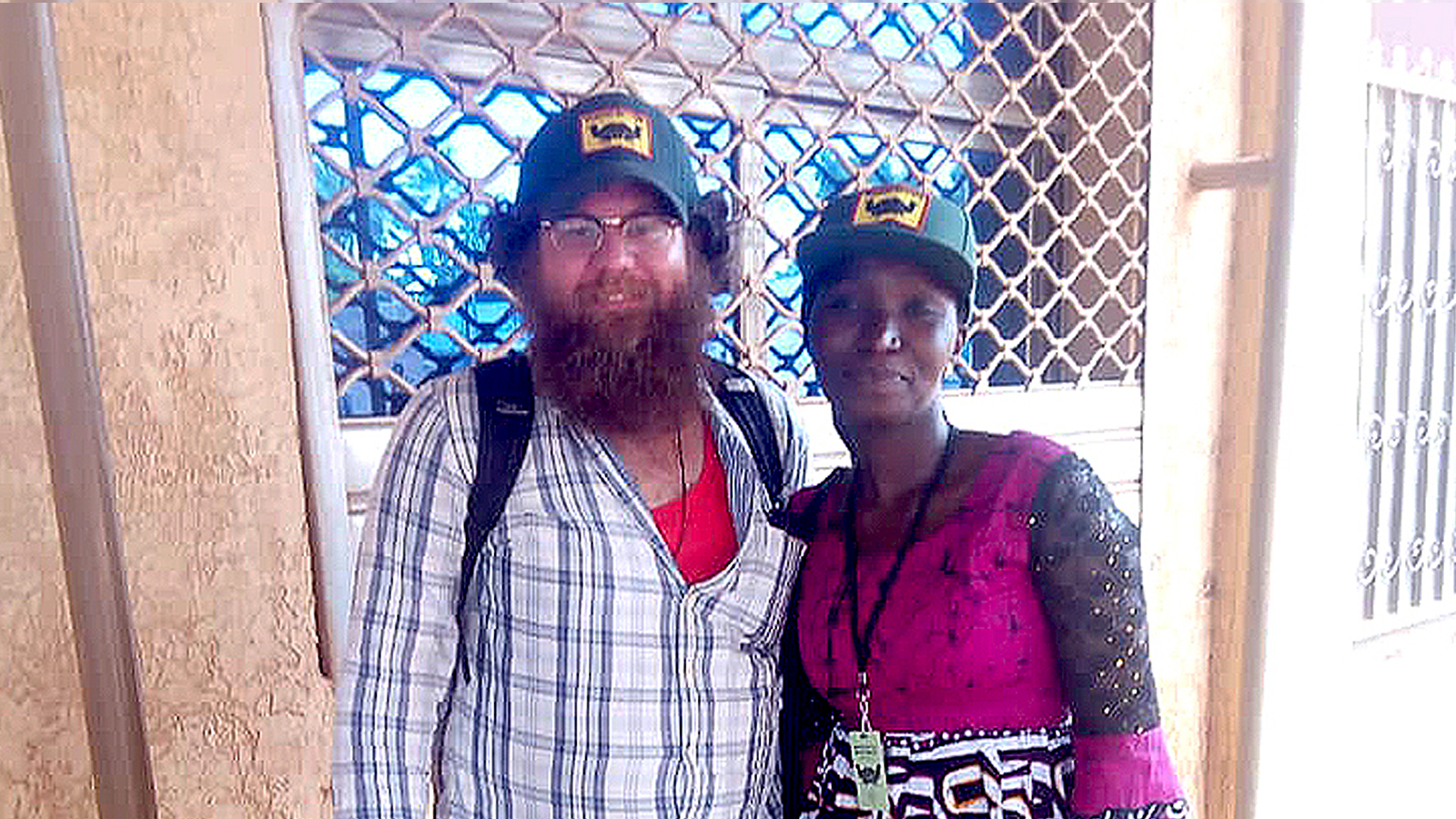 Kevin Fridy and one of his research team members in Burkina Faso