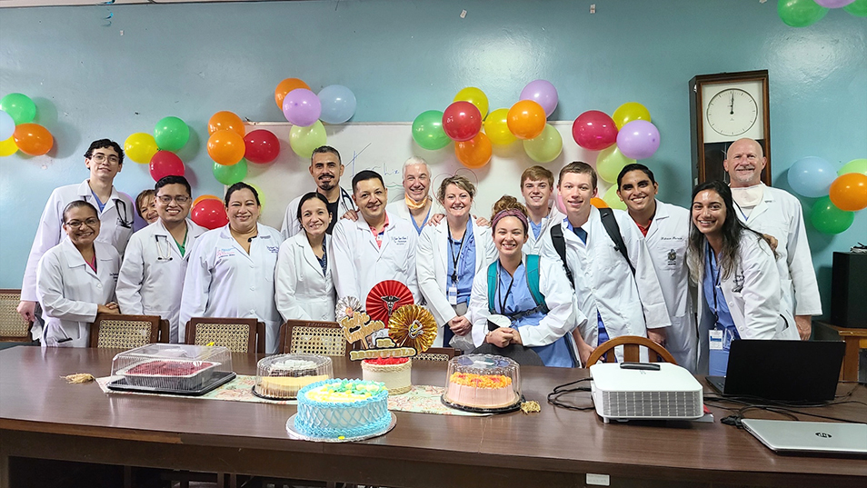The group of medical staff that cared for patients in Nicaragua