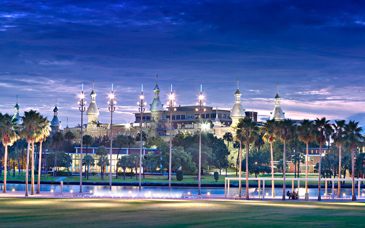 View of campus from downtown Tampa
