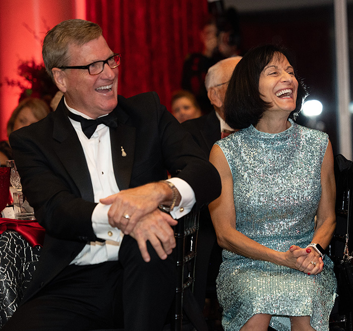 President Dahlberg and her husband, Brian, attend Minaret Society dinner