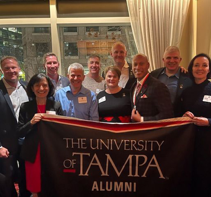 President Dahlberg with UTampa alumni