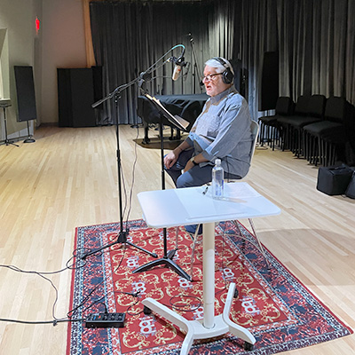 Lisandro Perez taping his recording