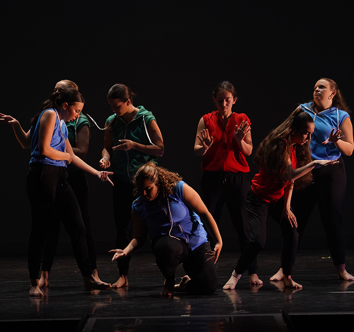Students dancing