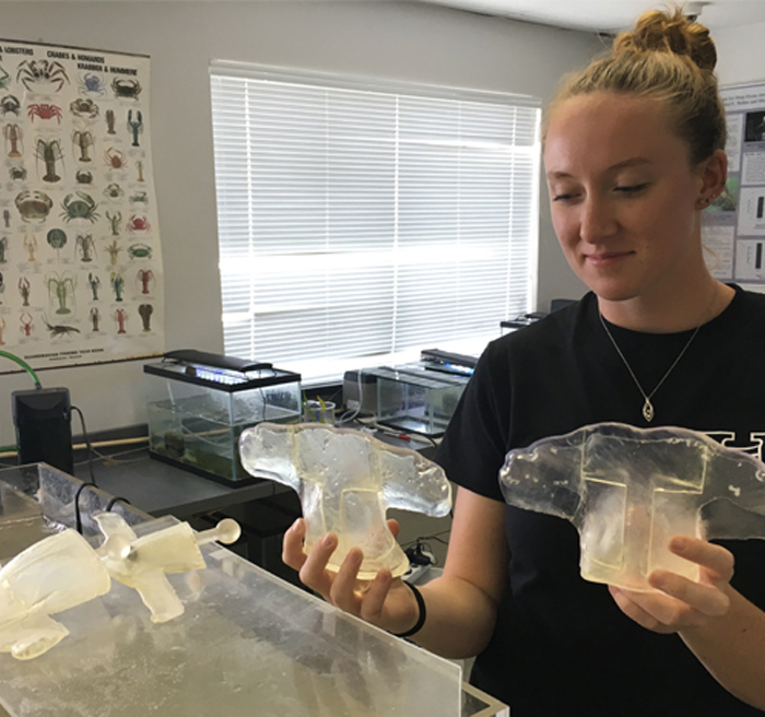 Marine Biology student doing research Marine Biology student doing research