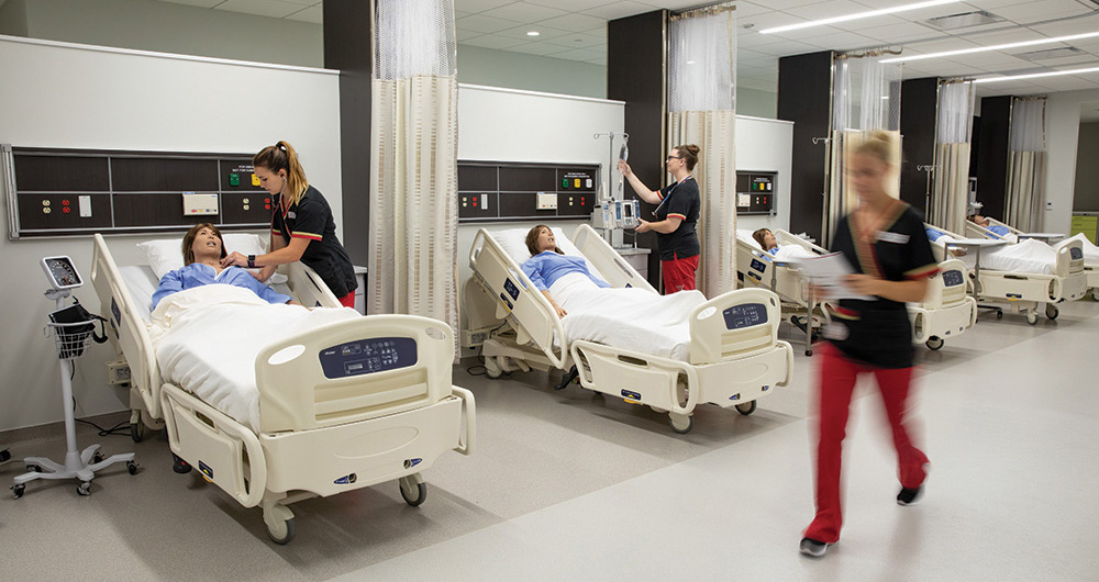 Nursing students in practicals Nursing students in practicals