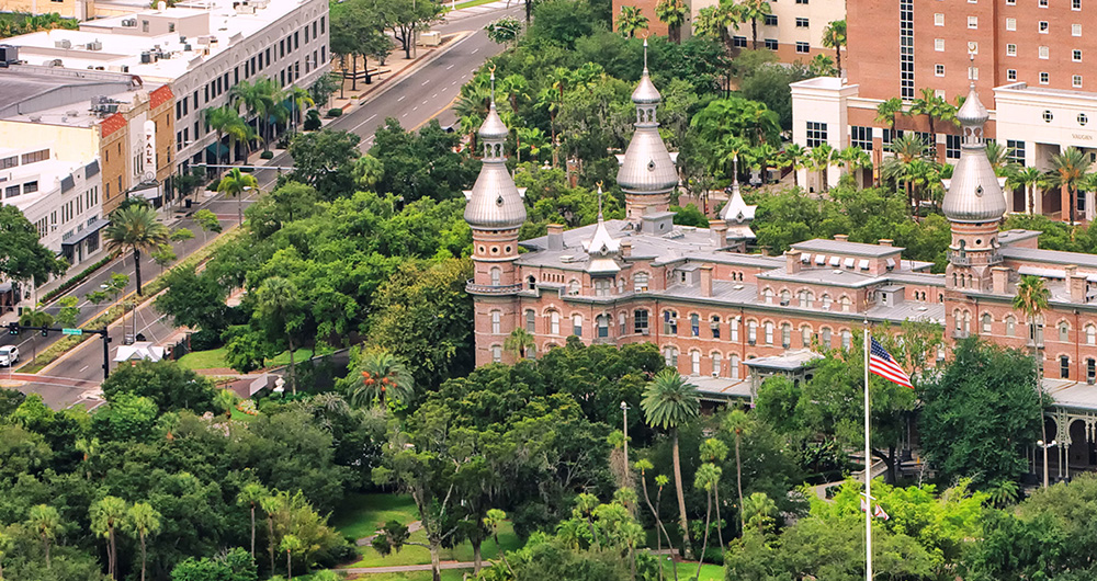aerial of plant hall aerial of plant hall