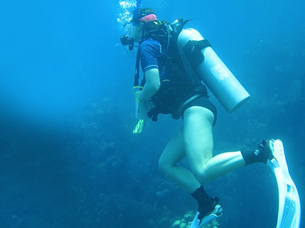 Student scuba diving Student scuba diving