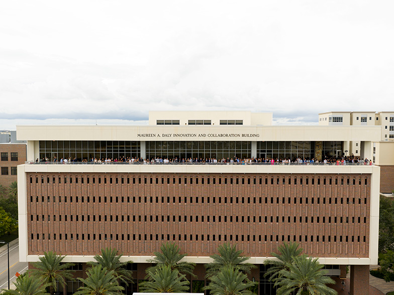 Aerial view of the Lowth Entrepreneurship Center