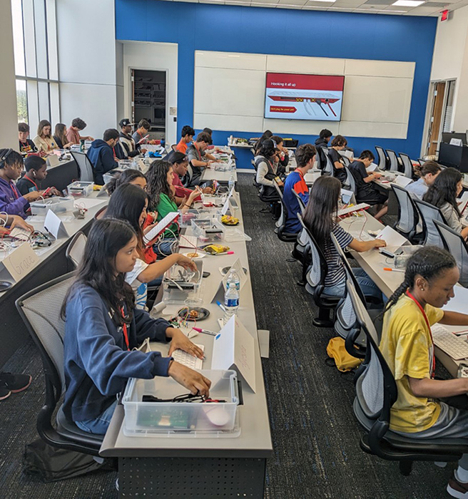 CyberSpartans working hands-on