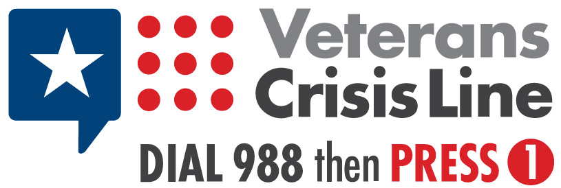 Veterans Crisis Line Dial 98 then press 1 Logo