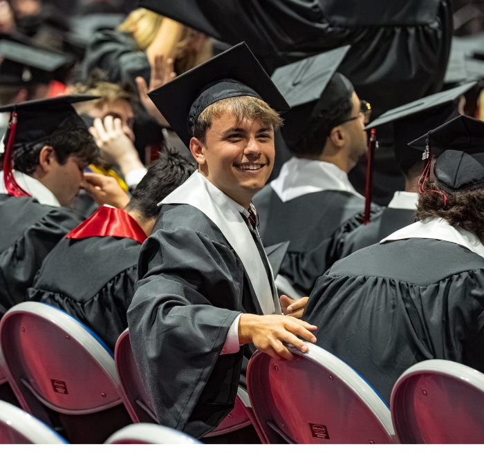 Students at Commencement 