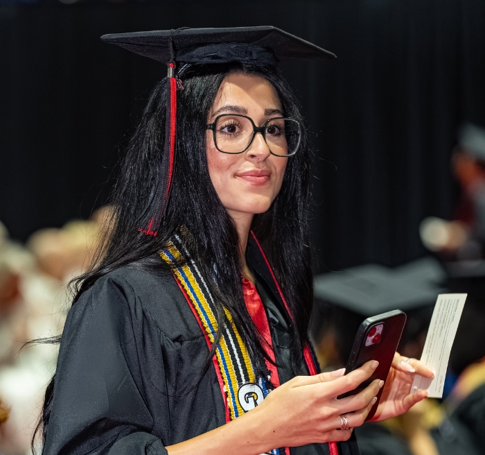 Students at Commencement 