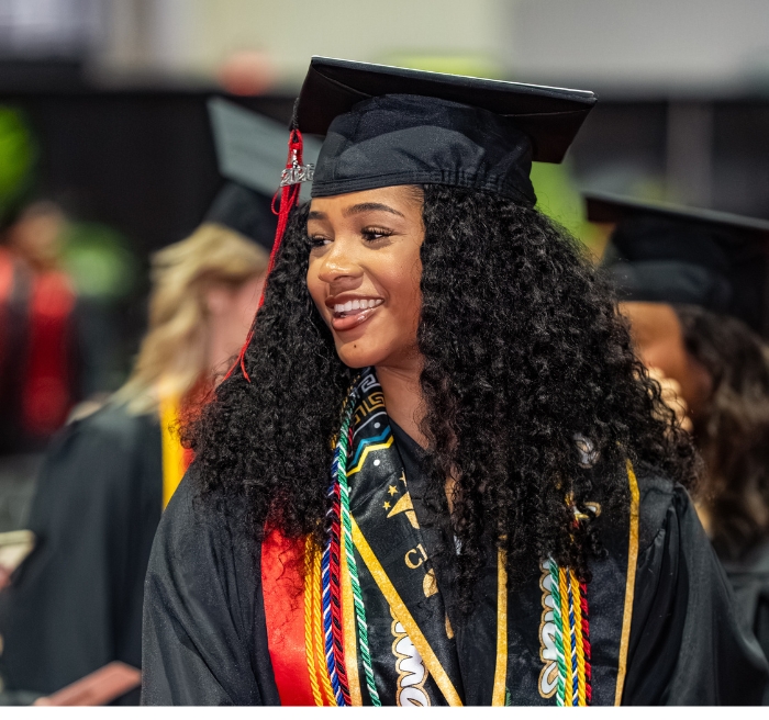 Students at Commencement 