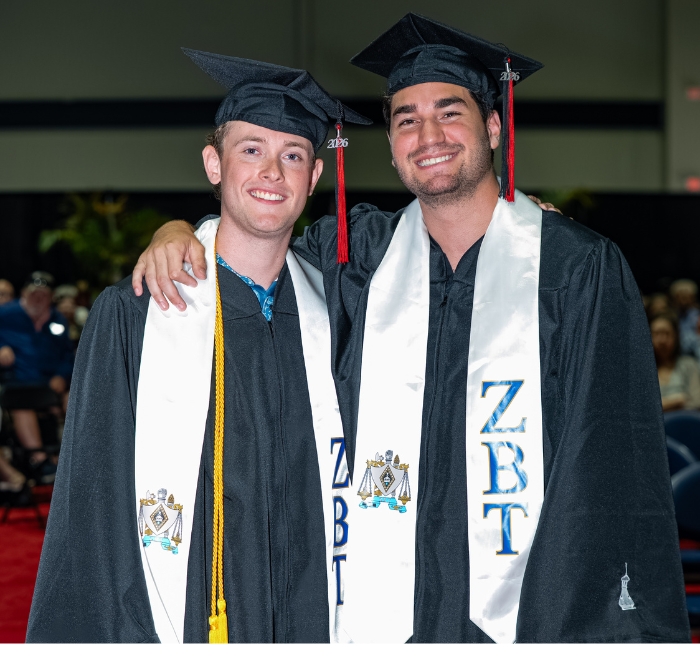 Students at Commencement 