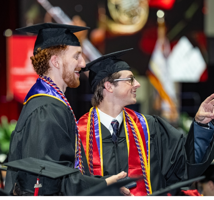 Students at Commencement 