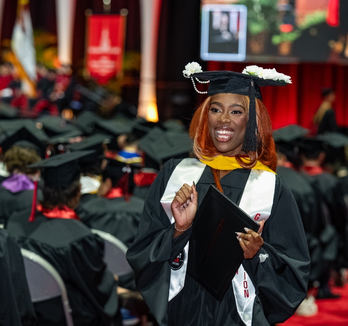 Students at Commencement 