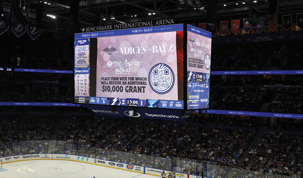 Benchmark International Arena  Jumbotron during game