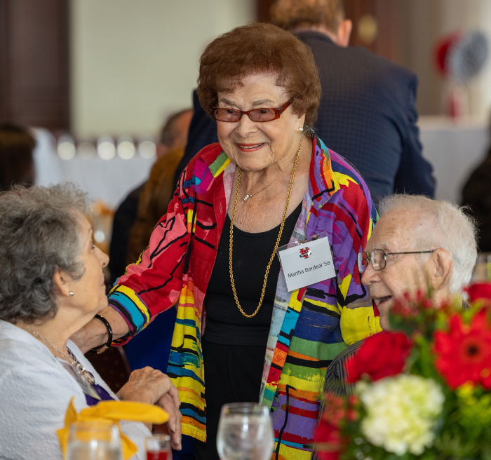 Dr. Dahlberg met with students around campus to hand out cookies after the inauguration ceremony.