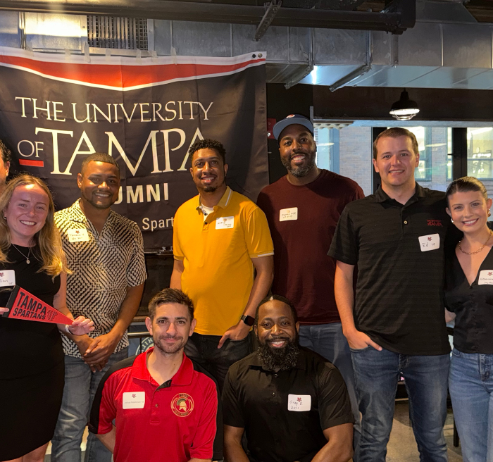 Dr. Dahlberg planted a tree in honor of the start of her tenure at UTampa.