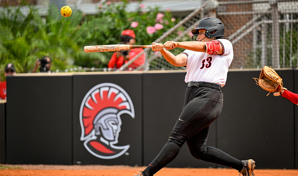 SOFTBALL PLAYER ALEXA RUSSO AT THE PLATE