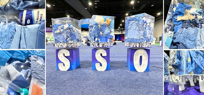 Art installation using surgical waste 