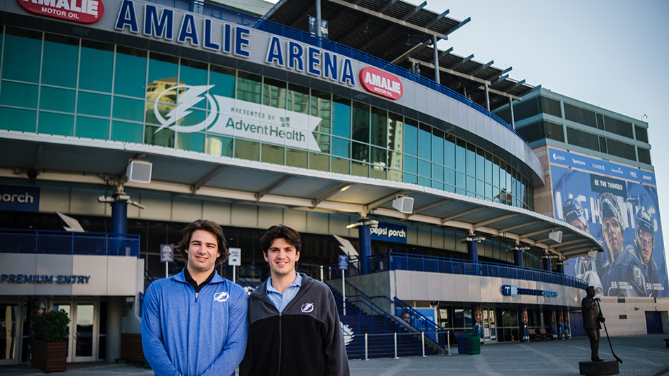 sport management majors at Amalie Arena