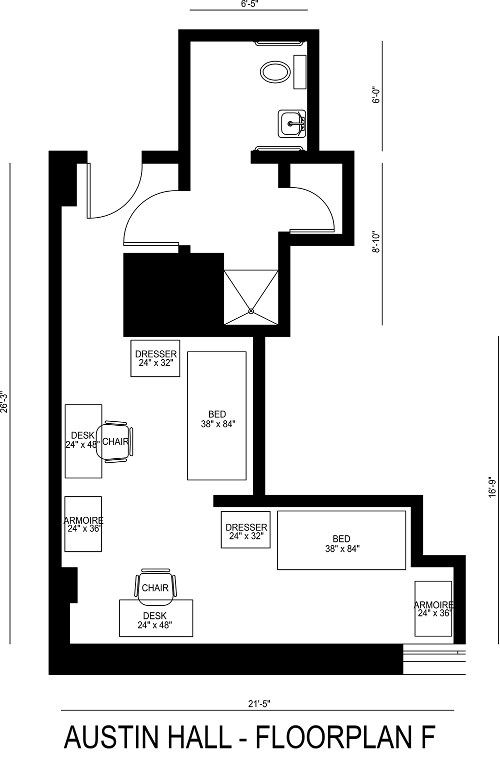 Austin Hall Floorplan F