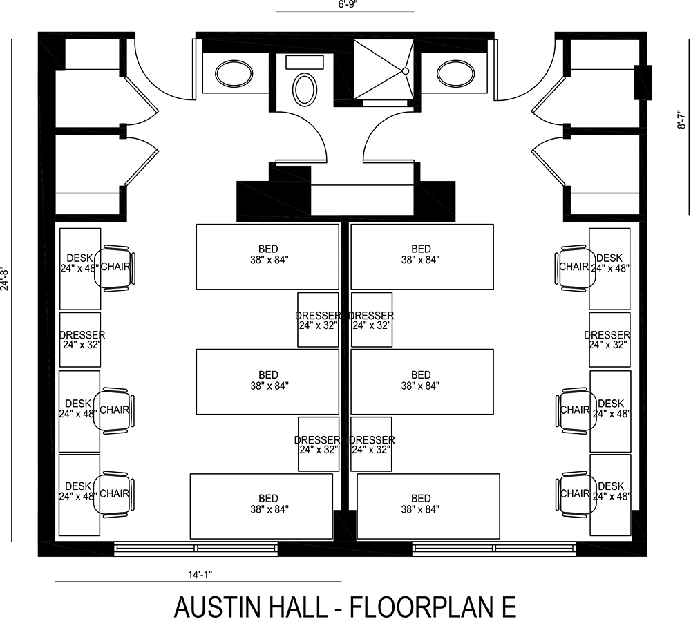 Austin Hall Floorplan E