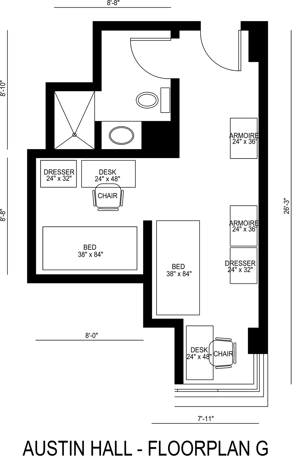 Austin Hall Floorplan G