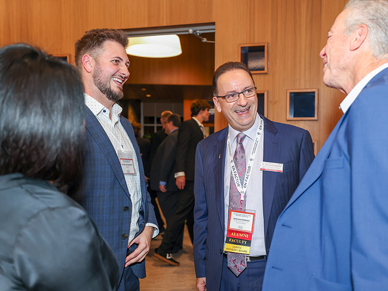 Lowth Center Entrepreneurship Award winners mingling