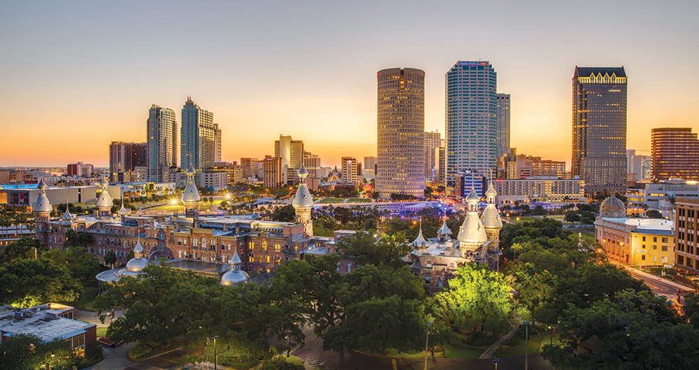 Aerial photo of Tampa and UT