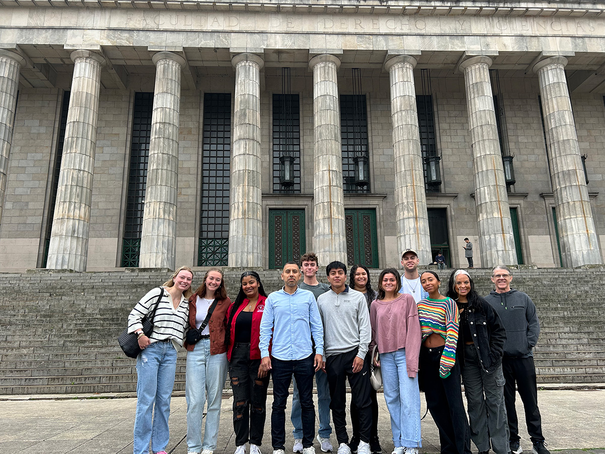 Students on a criminology field trip