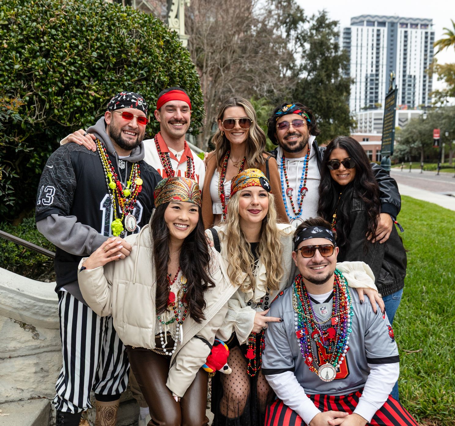 A group of people dressed as pirates