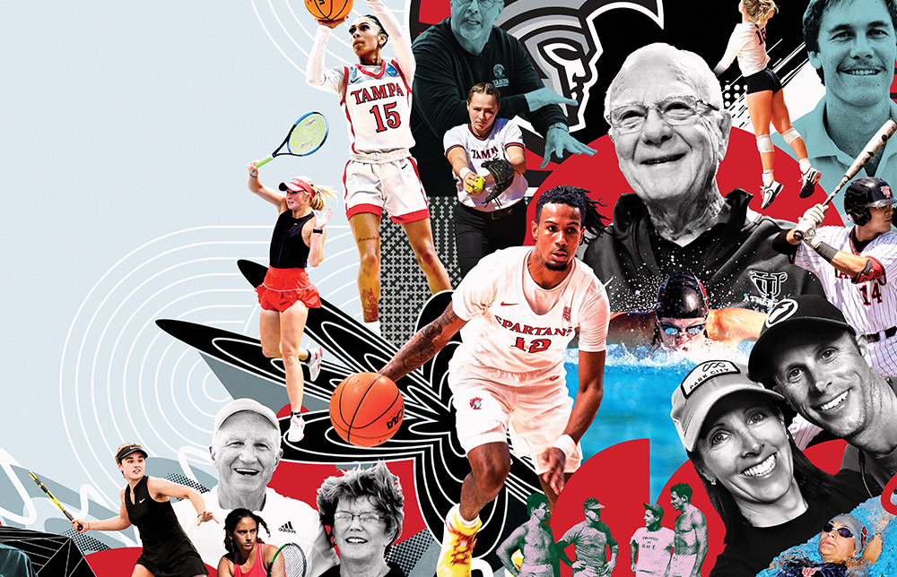 a collage of sports imagery