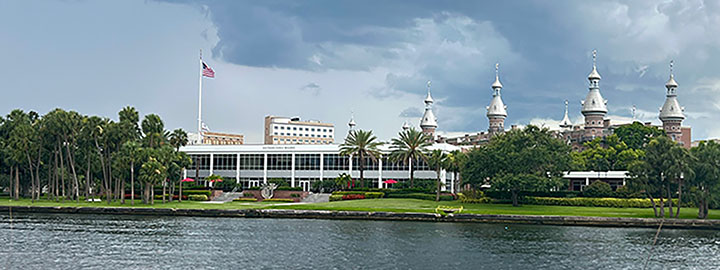 Campus with downtown in the background