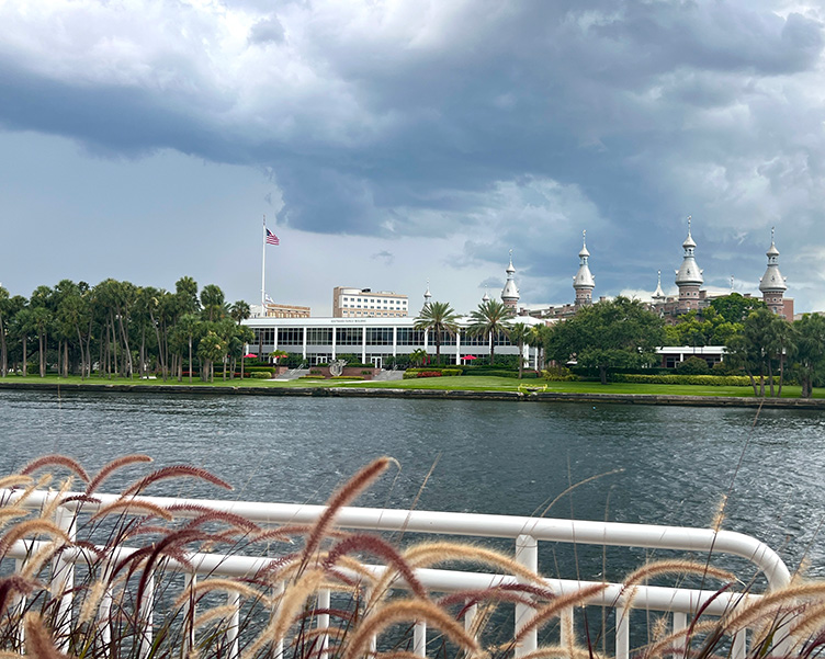 Storm clouds over Plant Hall