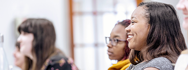 Students in a conference room
