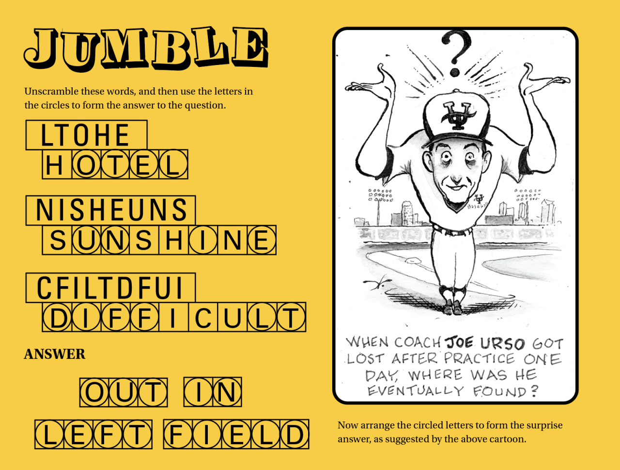 Word Jumble puzzle