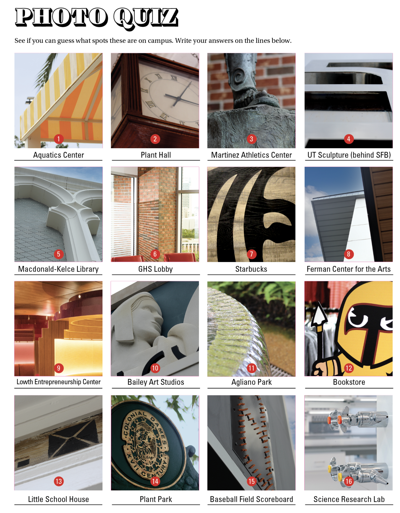 Photo scavenger hunt answers