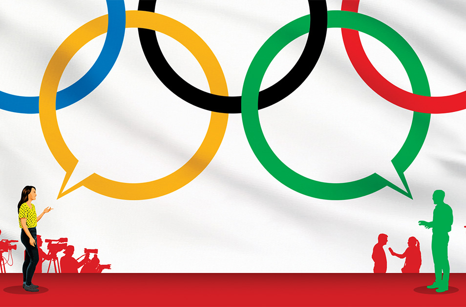 Media coverage at an Olympic event
