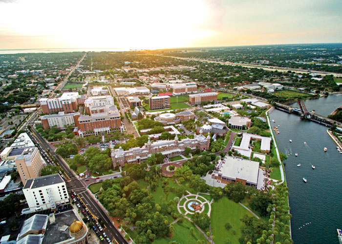 Aerial view of campus