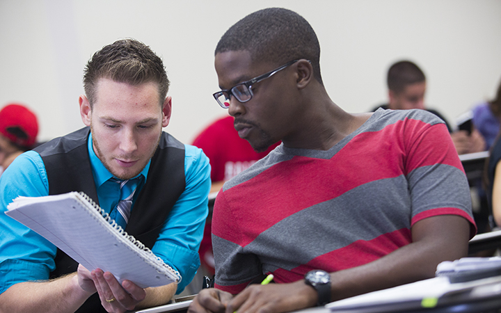 Student and Faculty in Classroom