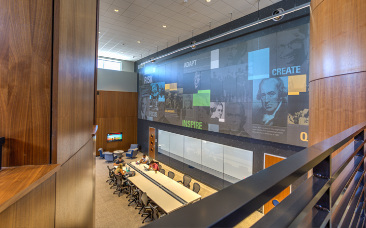 Inside of the entrepreneurship building