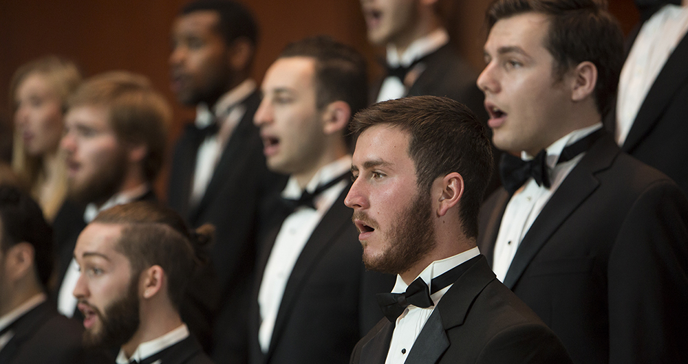 Students singing