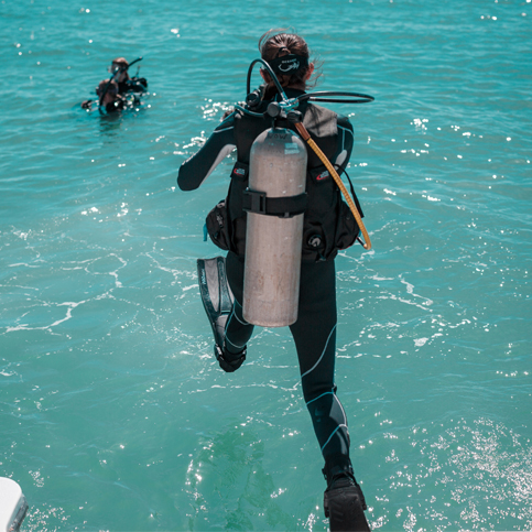 Sarah Noonan scuba diving